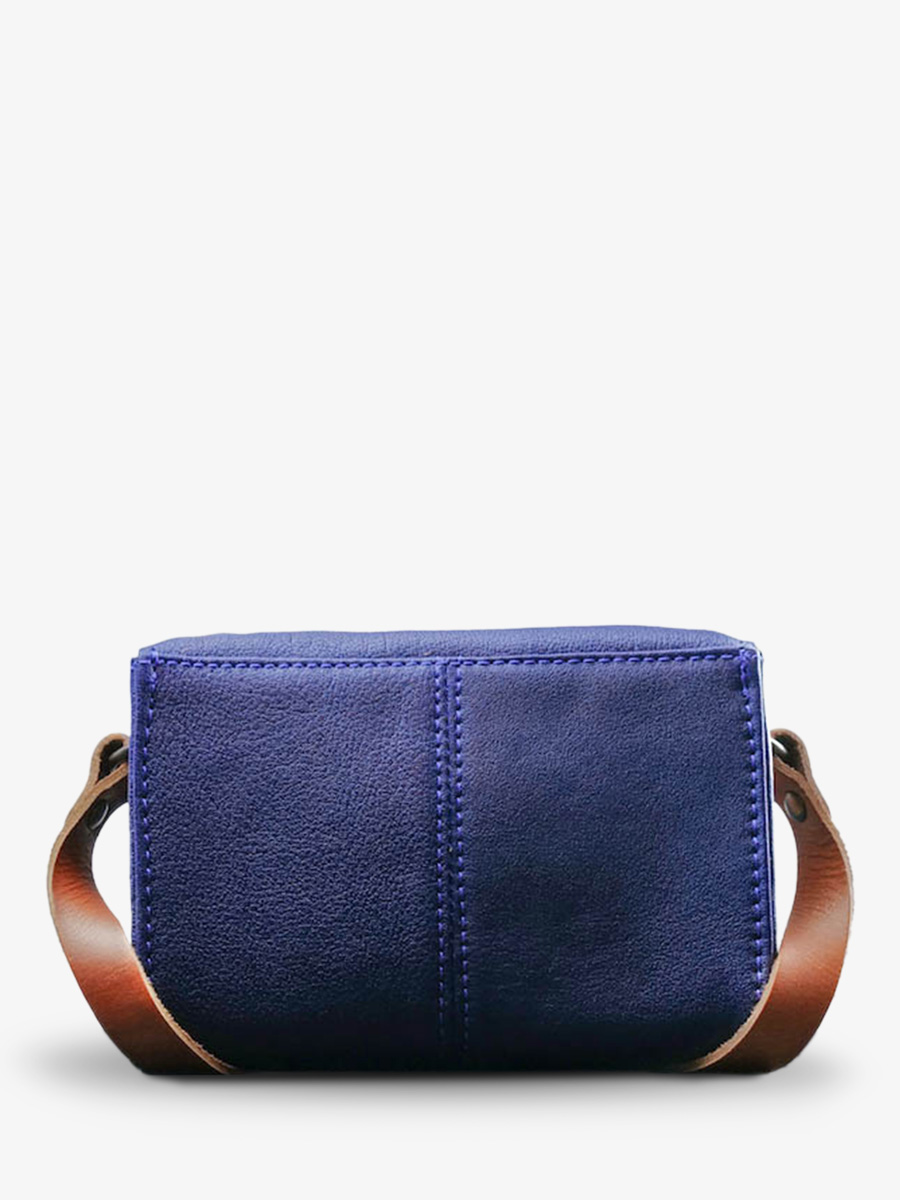 Blue Leather Shoulder Bag Le Mini Indispensable Egyptian Blue