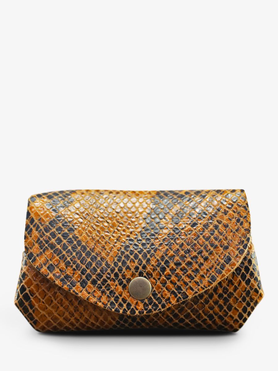 leather-purse-for-woman-yellow-front-view-picture-legustave-python-saffron-paul-marius-3760125337562