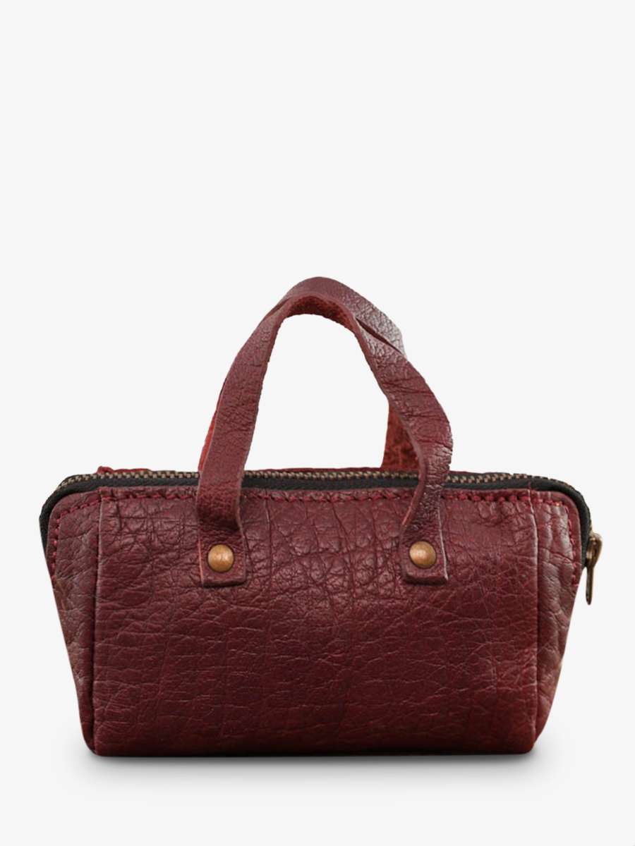 Plum leather purse store