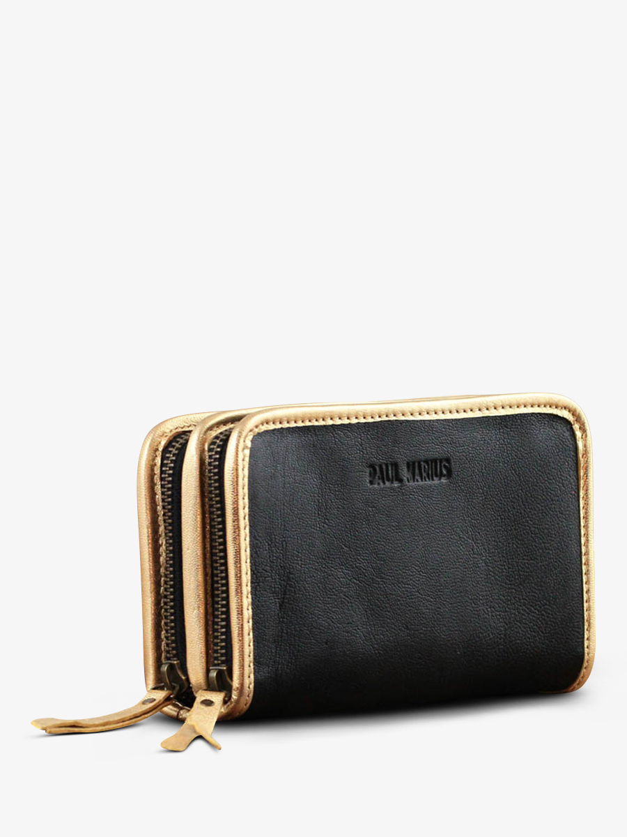 leather wallet woman Multicoloured Black Gold MonCompagnon Black Gold PAUL MARIUS