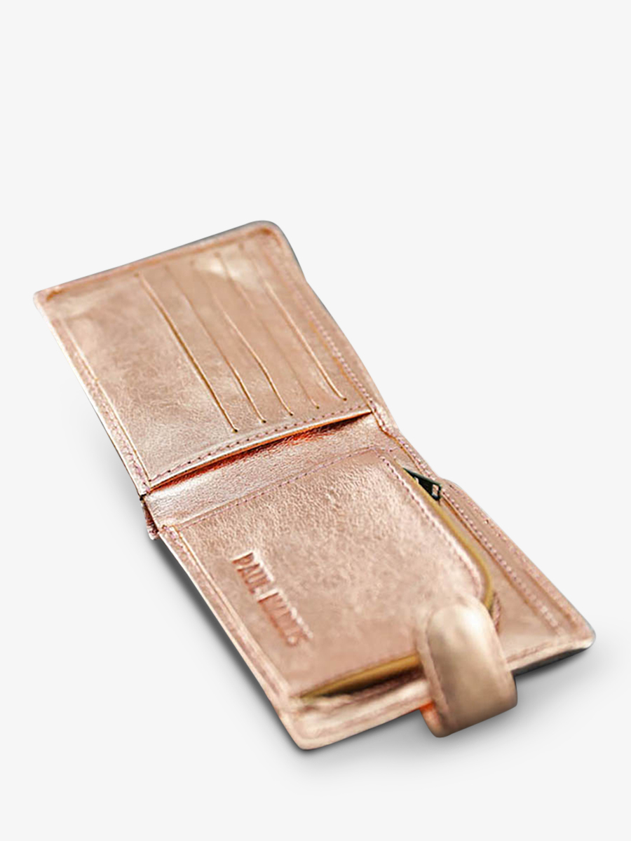 leather woman shoulder bag Pink,Gold - L'Indispensable Rose Gold | PAUL  MARIUS