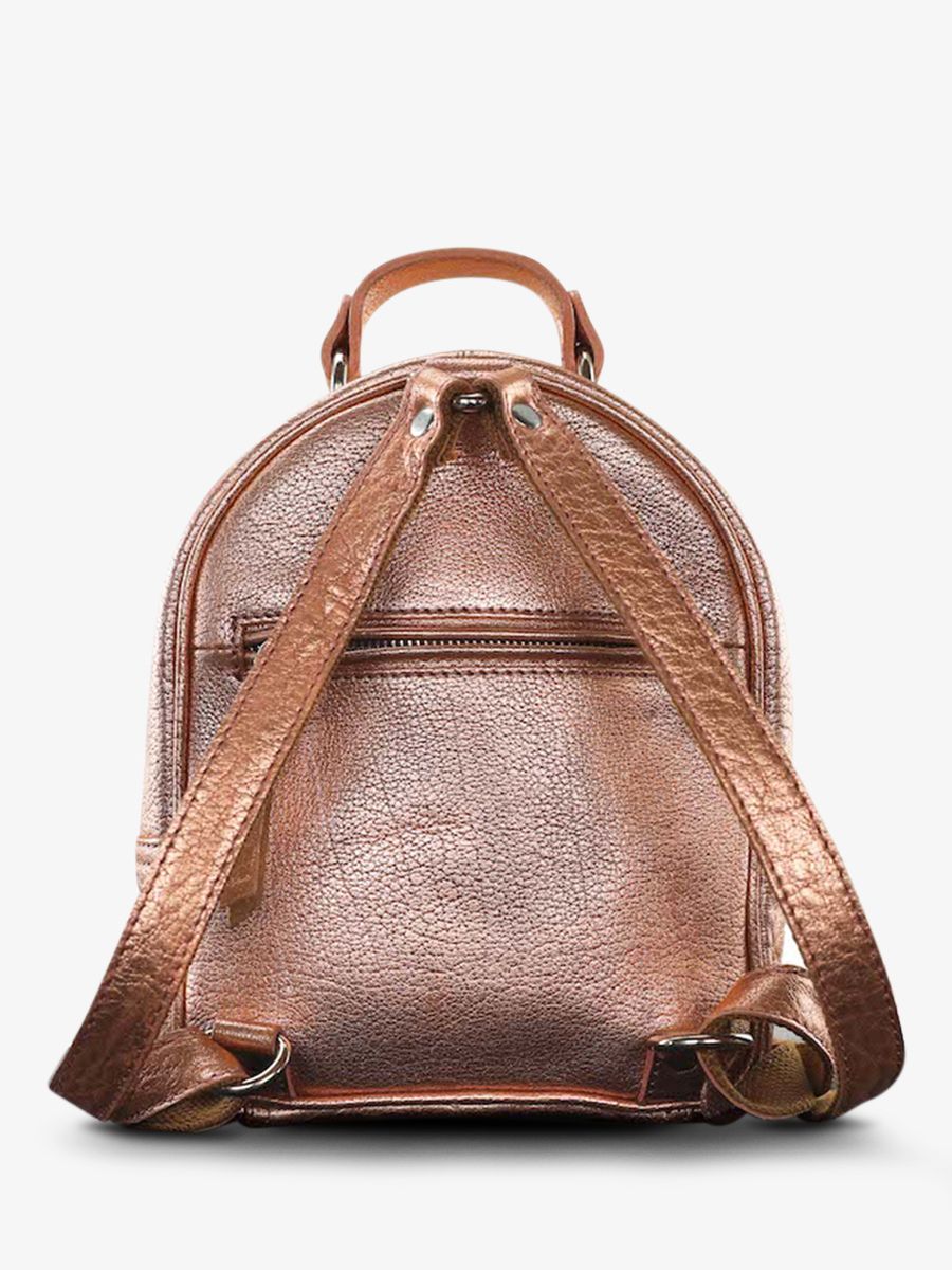 Rose gold deals leather backpack