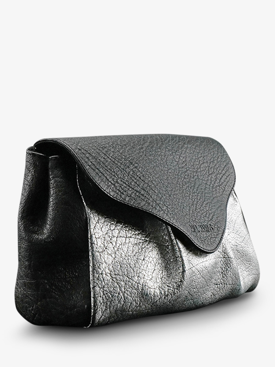 paulmarius-leather-shoulder-bag-silver-black-front-view-picture-suzon-m-silver-black-paul-marius-3760125346670