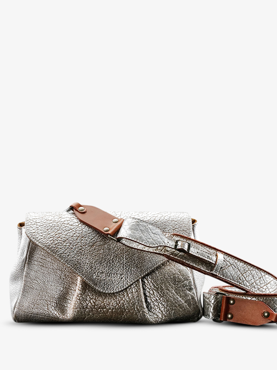 paulmarius leather shoulder bag Silver Suzon M Silver Amber PAUL MARIUS