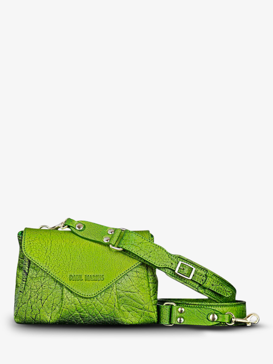 paulmarius leather shoulder bag for women Green - Suzon S Absinthe