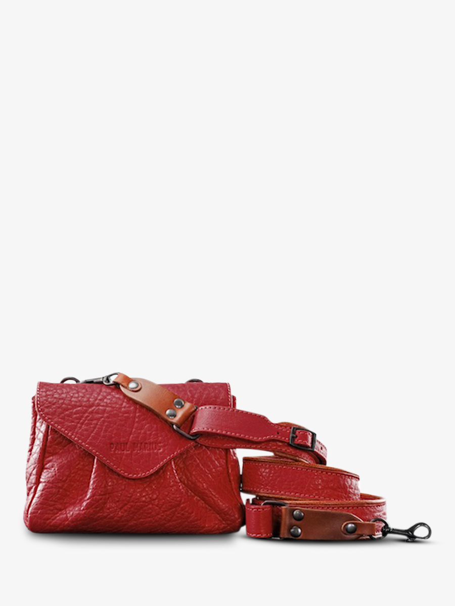 paulmarius leather shoulder bag for women Red Suzon S Carmine Red PAUL MARIUS