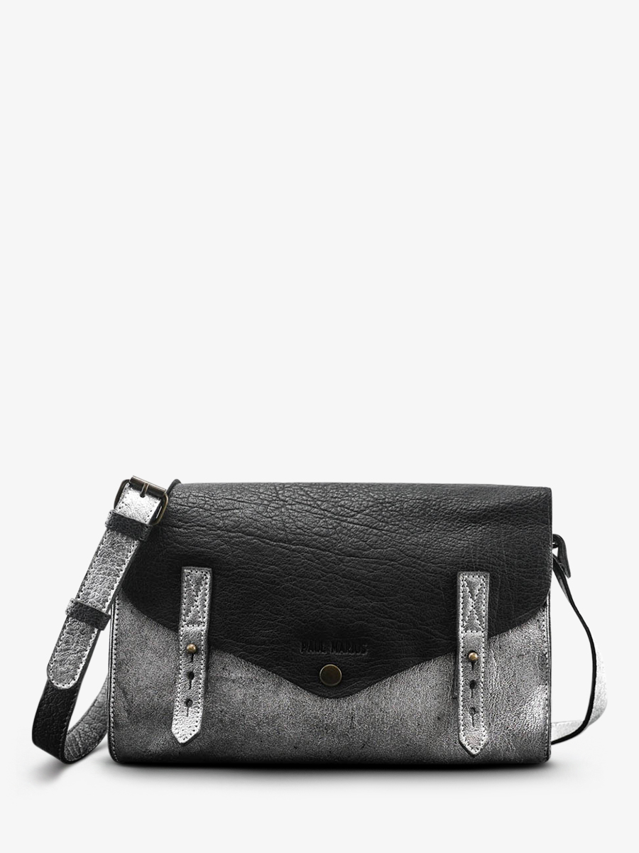 leather-woman-shoulder-bag-silver-black-front-view-picture-lindispensable-silver-black-paul-marius-3760125338675