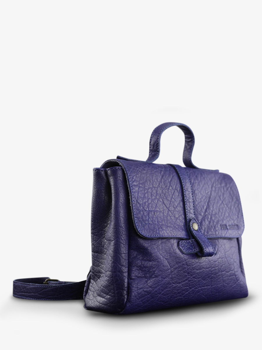 Blue Leather Handbag LeCorneille Egyptian Blue PAUL MARIUS