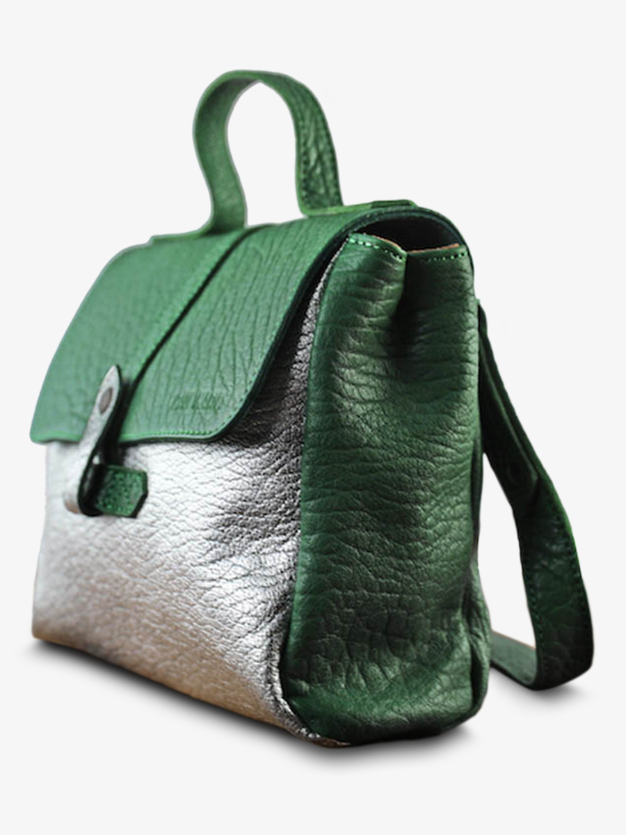 shoulder bag for woman Multicoloured Green Silver LeCorneille Jungle Green Silver PAUL MARIUS