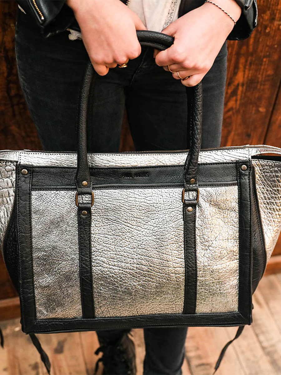 leather-handbag-for-women-silver-black-picture-parade-lerive-droite--m-silver-black-paul-marius-3760125338996