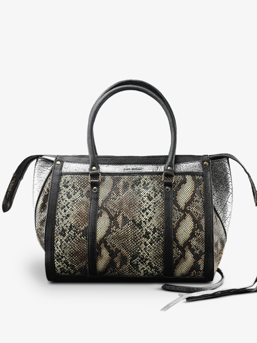 leather-handbag-for-women-silver-black-front-view-picture-lerive-droite--m--python-silver-black-paul-marius-3760125339023