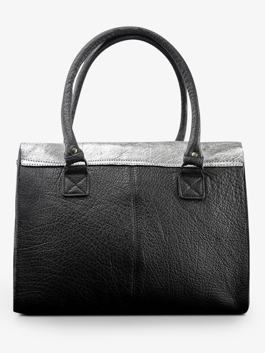 leather-shoulder-bag-for-woman-silver-black-rear-view-picture-lerive-gauche--m-silver-black-paul-marius-3760125338682