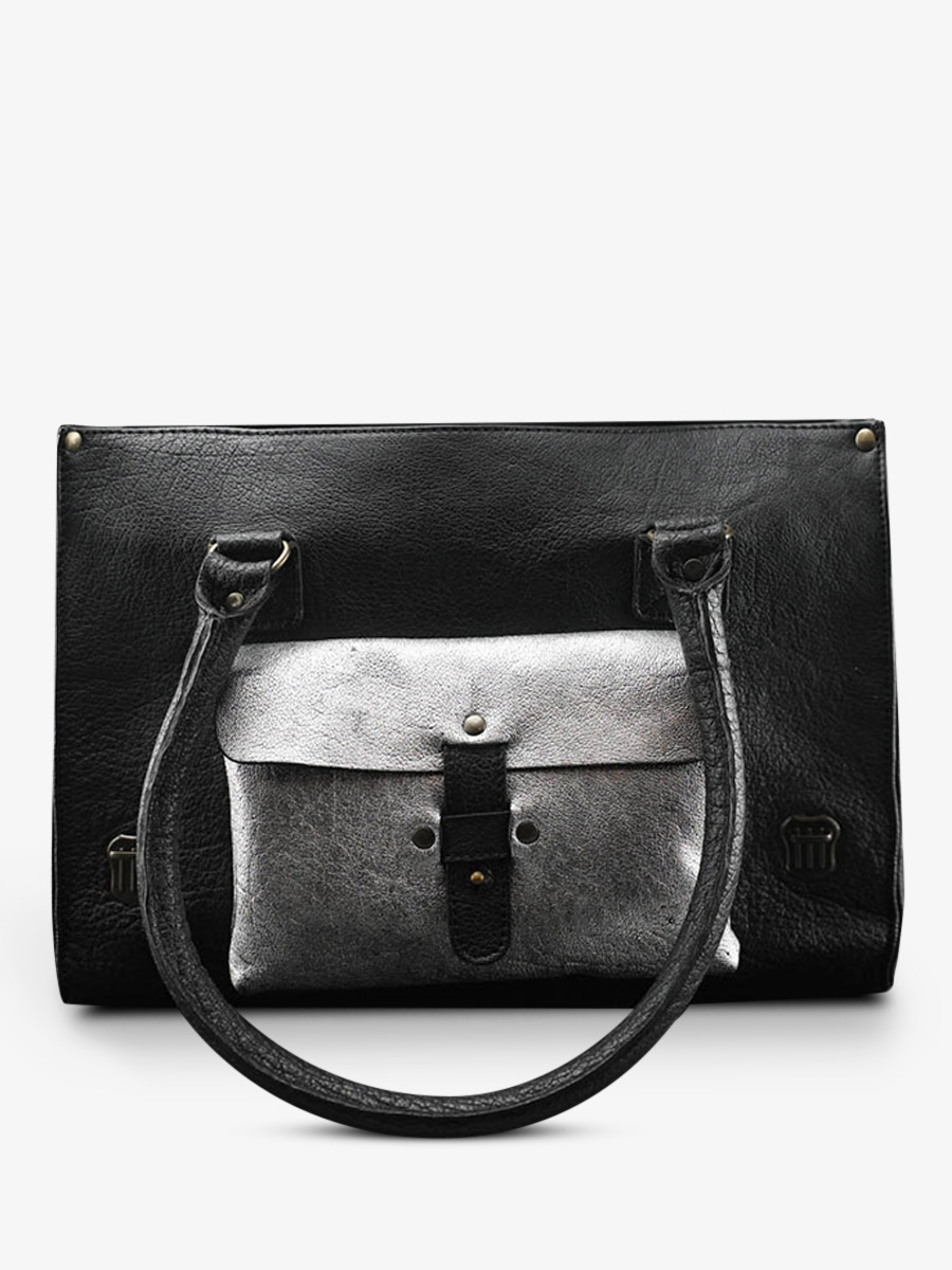 leather-shoulder-bag-for-woman-silver-black-interior-view-picture-lerive-gauche--m-silver-black-paul-marius-3760125338682