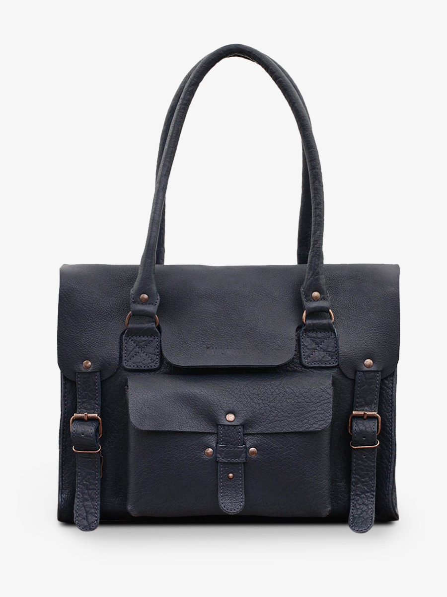 leather-shoulder-bag-for-woman-blue-front-view-picture-lerive-gauche--m-ink-blue-paul-marius-3760125331416