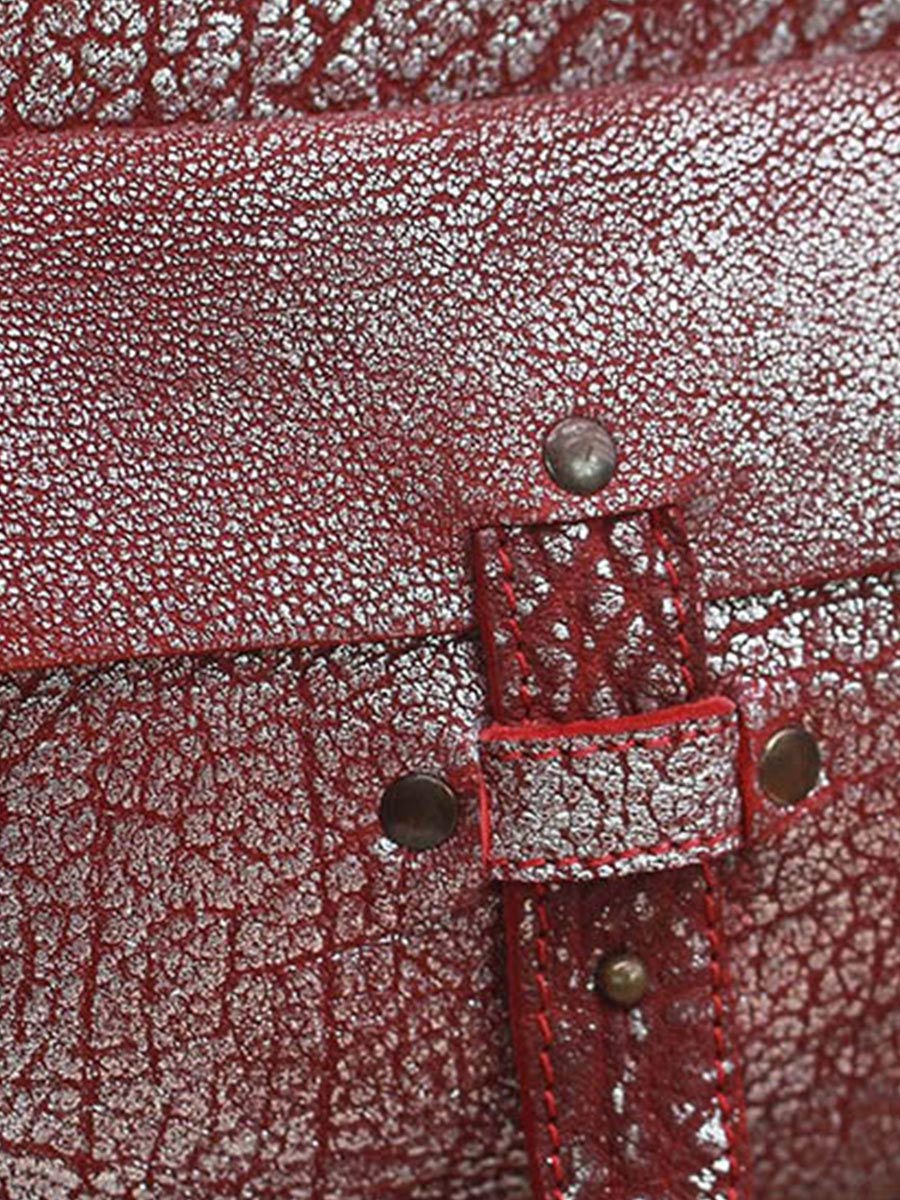 leather shoulder bag for woman Silver LeRive Gauche M Brick Silver PAUL MARIUS