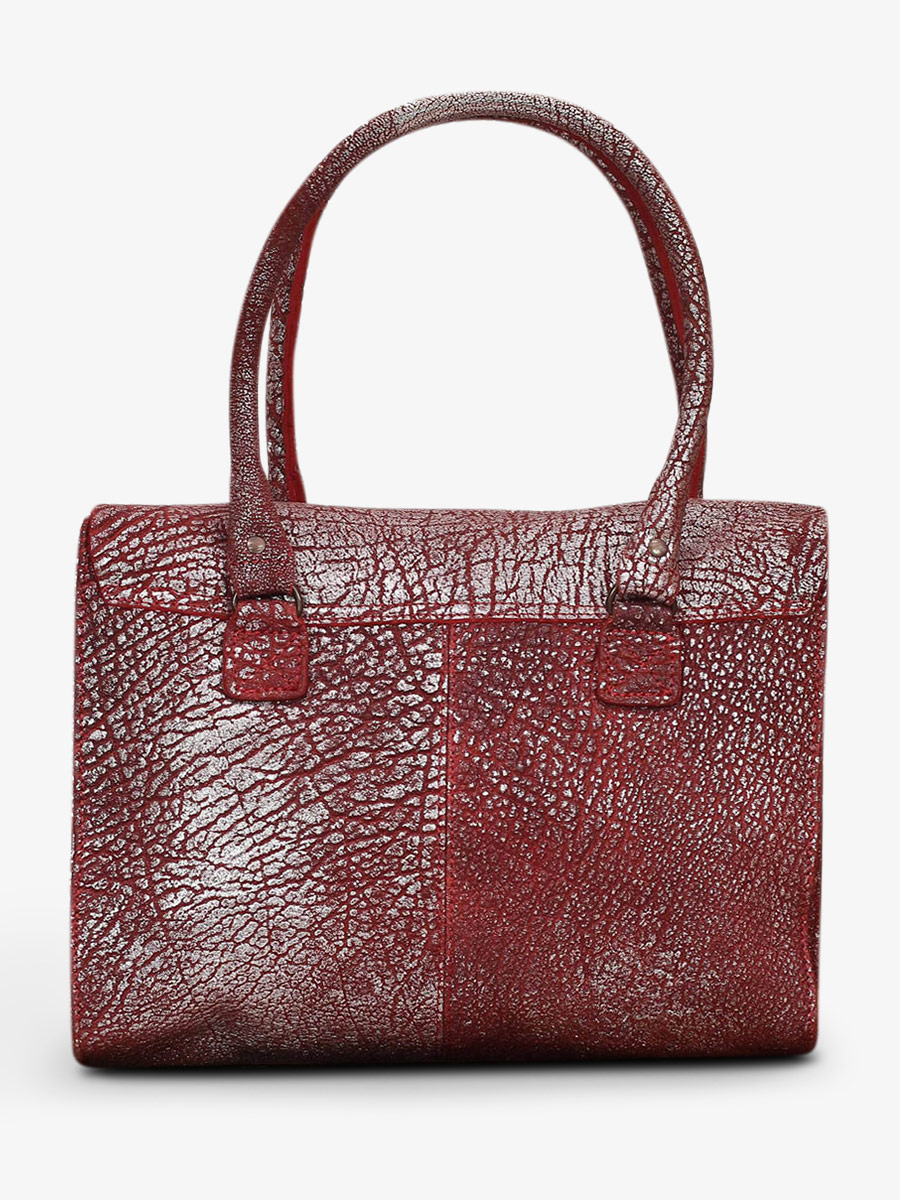 leather shoulder bag for woman Silver LeRive Gauche M Brick Silver PAUL MARIUS