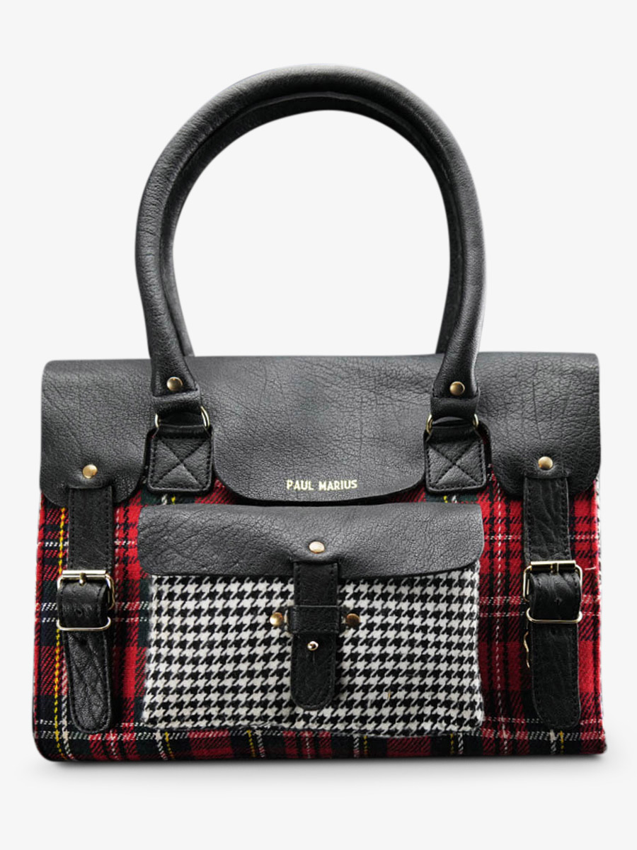 leather shoulder bag for woman Black Red Green LeRive Gauche M Barock PAUL MARIUS