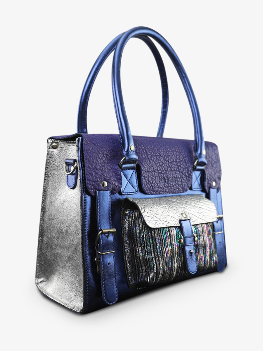leather shoulder bag for woman LeRive Gauche M Cosmos PAUL
