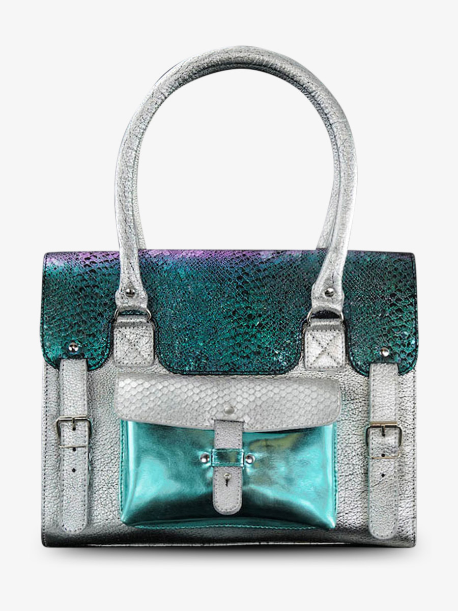 leather-shoulder-bag-for-woman-blue-white-front-view-picture-lerive-gauche--m-chimere-polar-paul-marius-3760125341385