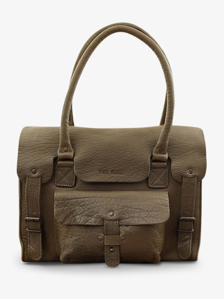 leather-shoulder-bag-for-woman-khaki-front-view-picture-lerive-gauche--m-khaki-paul-marius-3760125333823