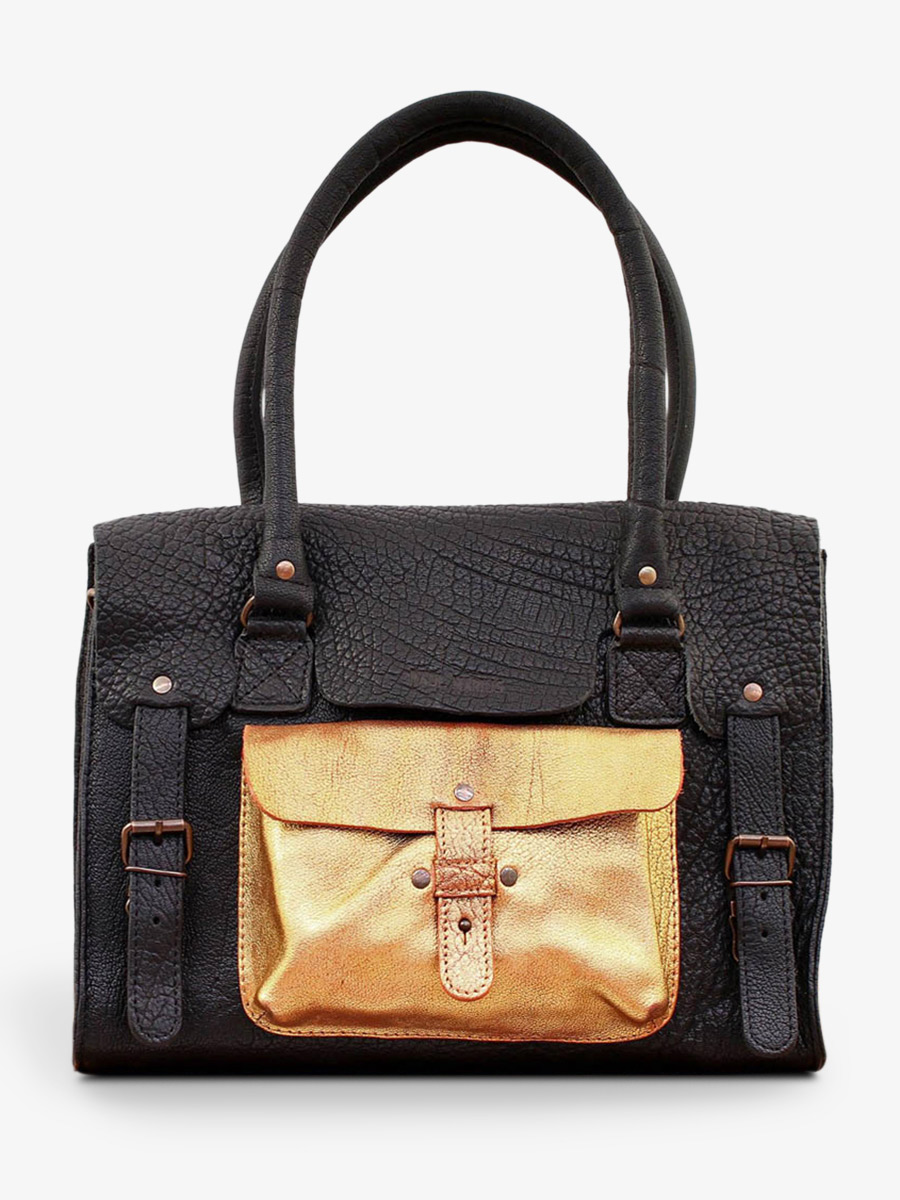leather-shoulder-bag-for-woman-multicoloured-black-gold-side-view-picture-lerive-gauche--m-black-gold-paul-marius-3760125332123