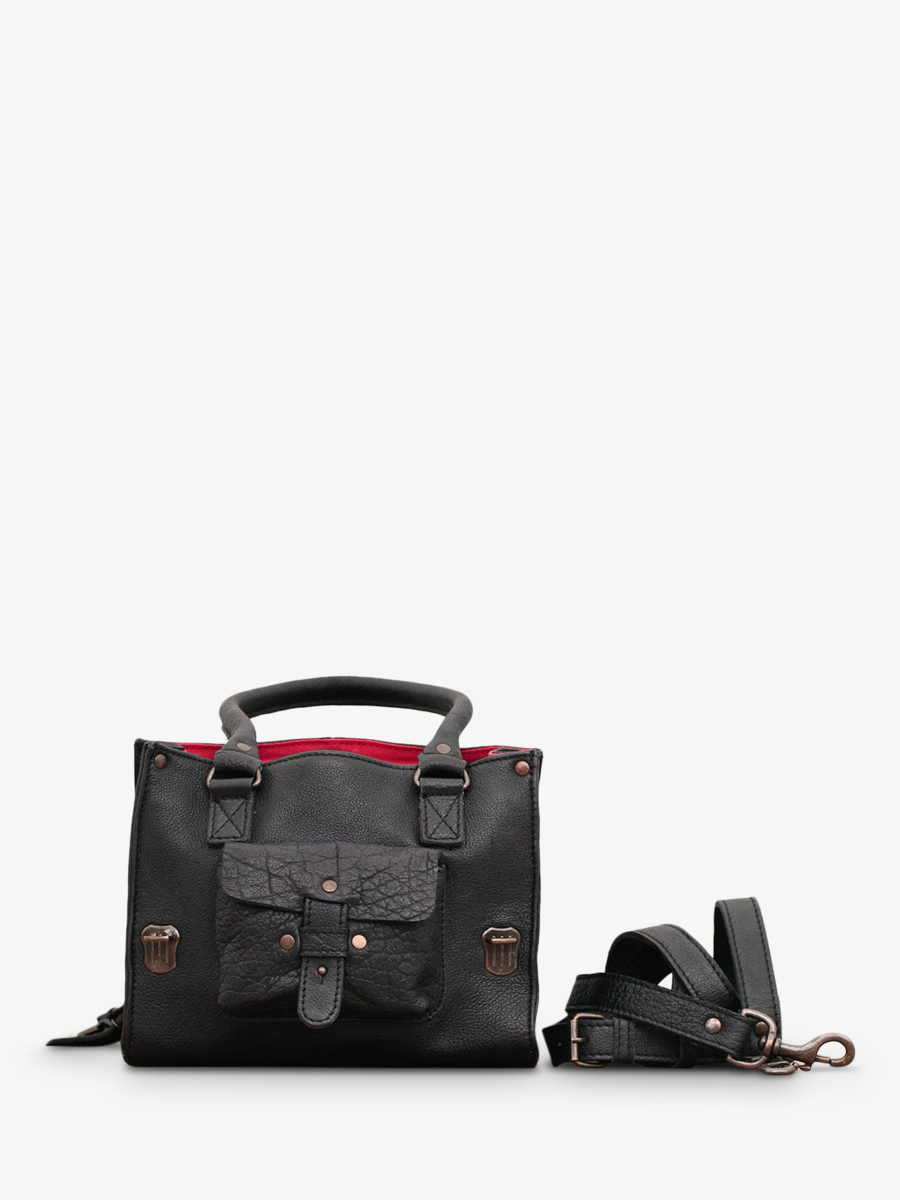 leather shoulder bag for woman Black LeRive Gauche S Black