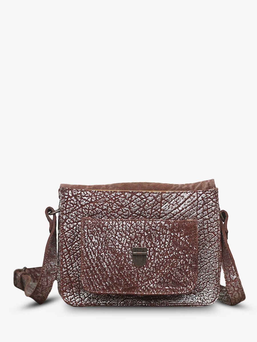 leather hand bag for woman Silver Mademoiselle George Silver Amber PAUL MARIUS