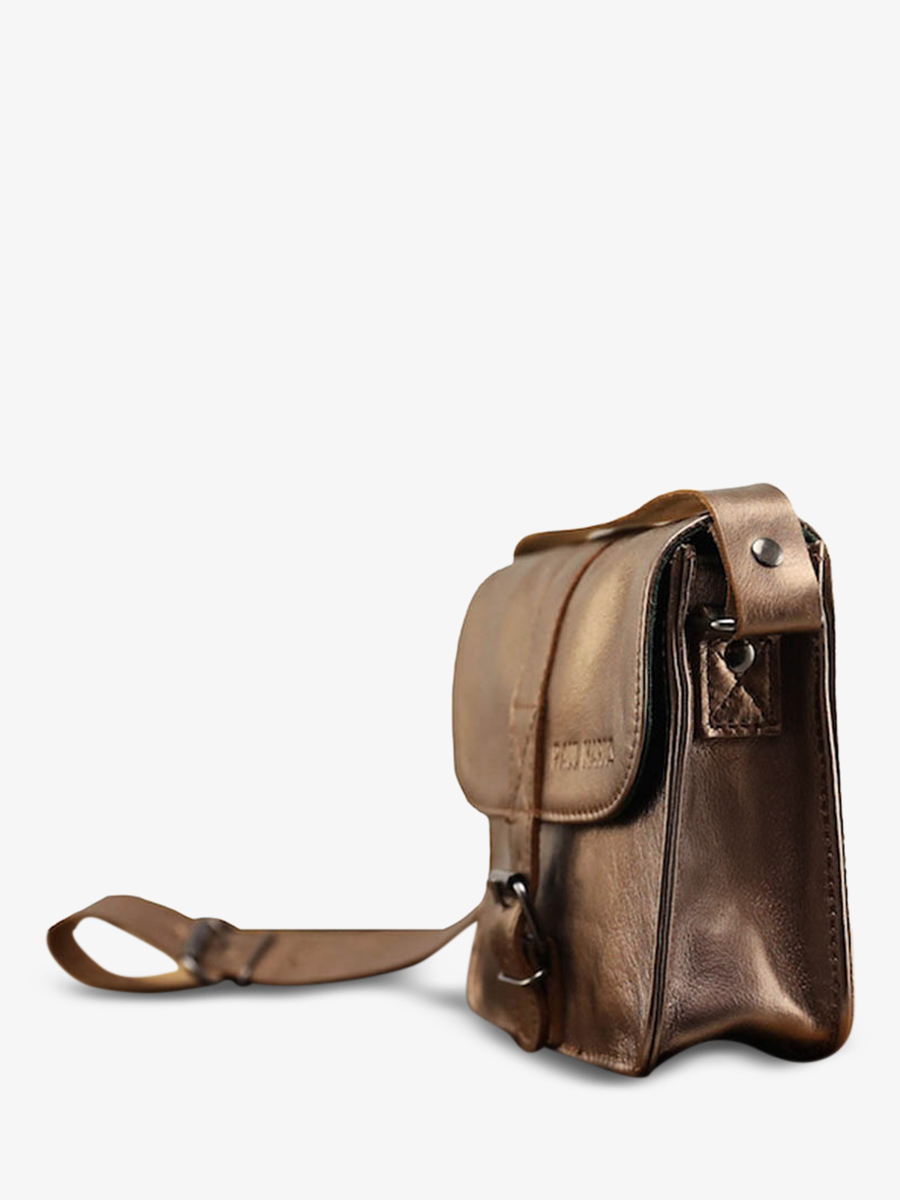 leather woman shoulder bag Copper - L'Indispensable Copper | PAUL MARIUS