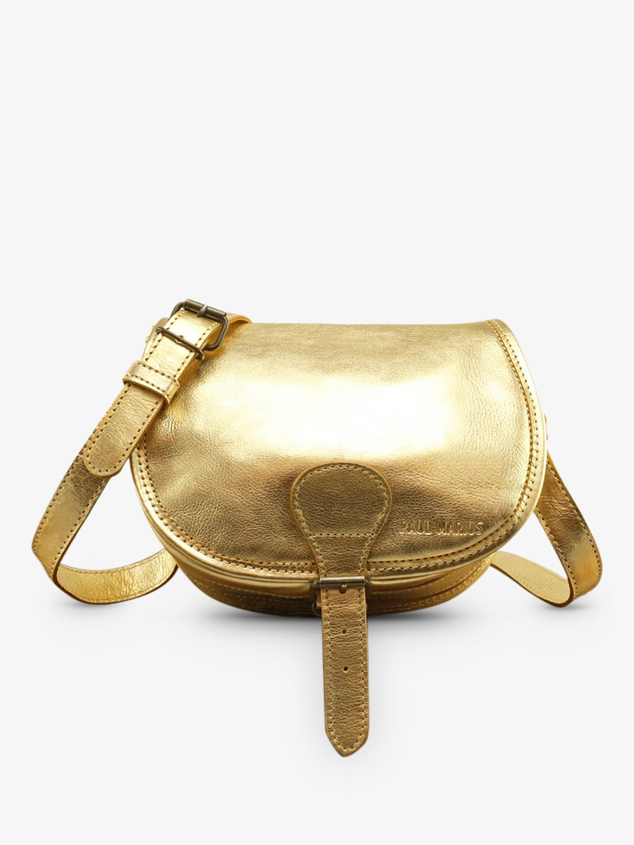 leather-shoulder-bag-for-woman-gold-front-view-picture-lebohemien-dore-paul-marius-lebohemien