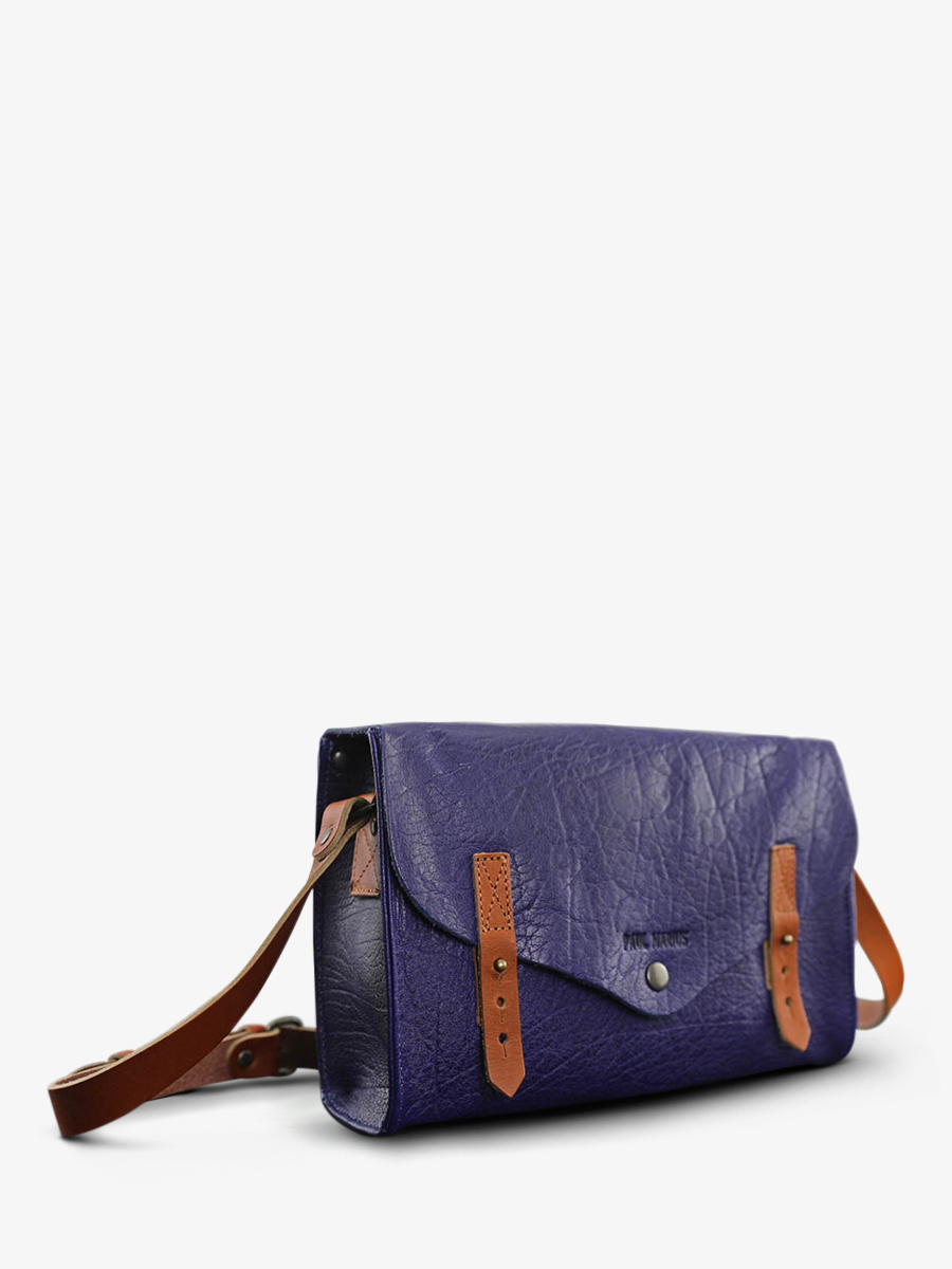 leather woman shoulder bag Blue L Indispensable Egyptian Blue PAUL MARIUS