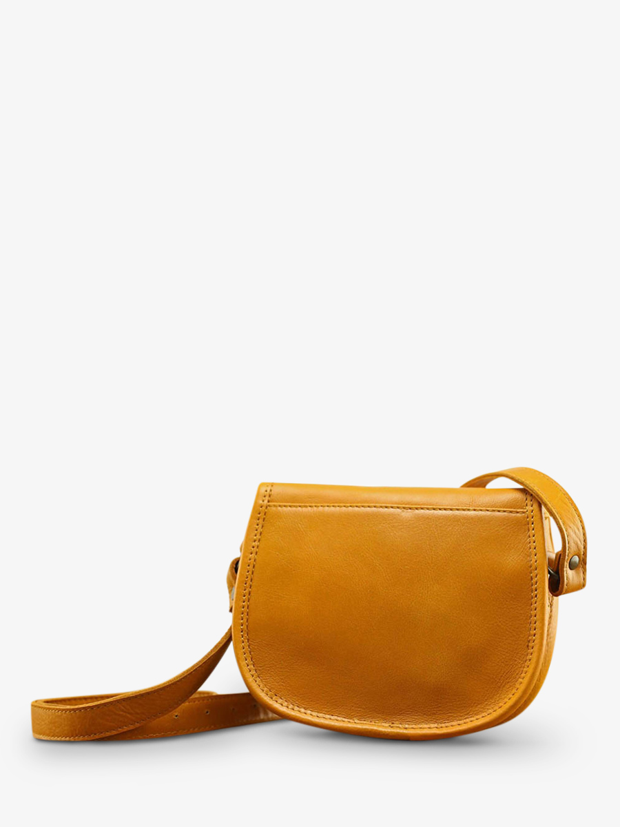 Leather shoulder bag for woman Yellow - LeBohémien Saffron | PAUL MARIUS