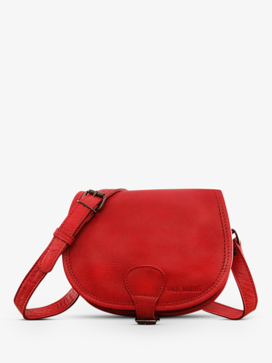 leather-shoulder-bag-for-woman-red-front-view-picture-lebohemien-rouge-carmin-paul-marius-lebohemien
