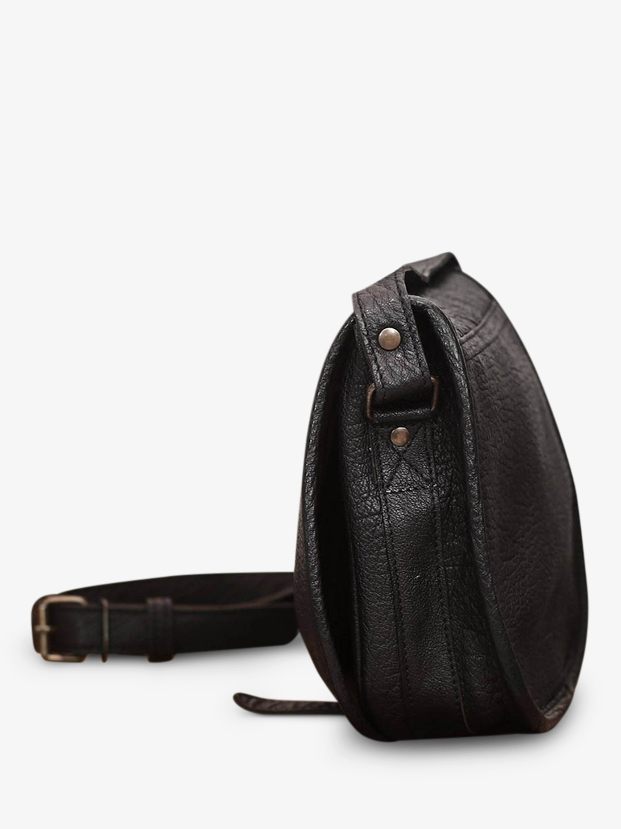 leather woman shoulder bag Black LeVagabond Black PAUL MARIUS