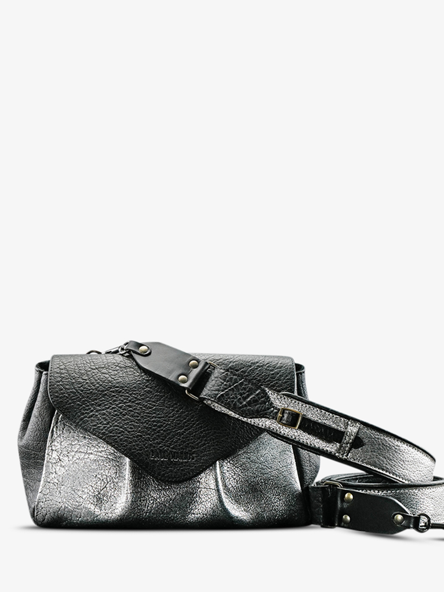 paulmarius-leather-shoulder-bag-silver-black-front-view-picture-suzon-m-silver-black-paul-marius-3760125346670