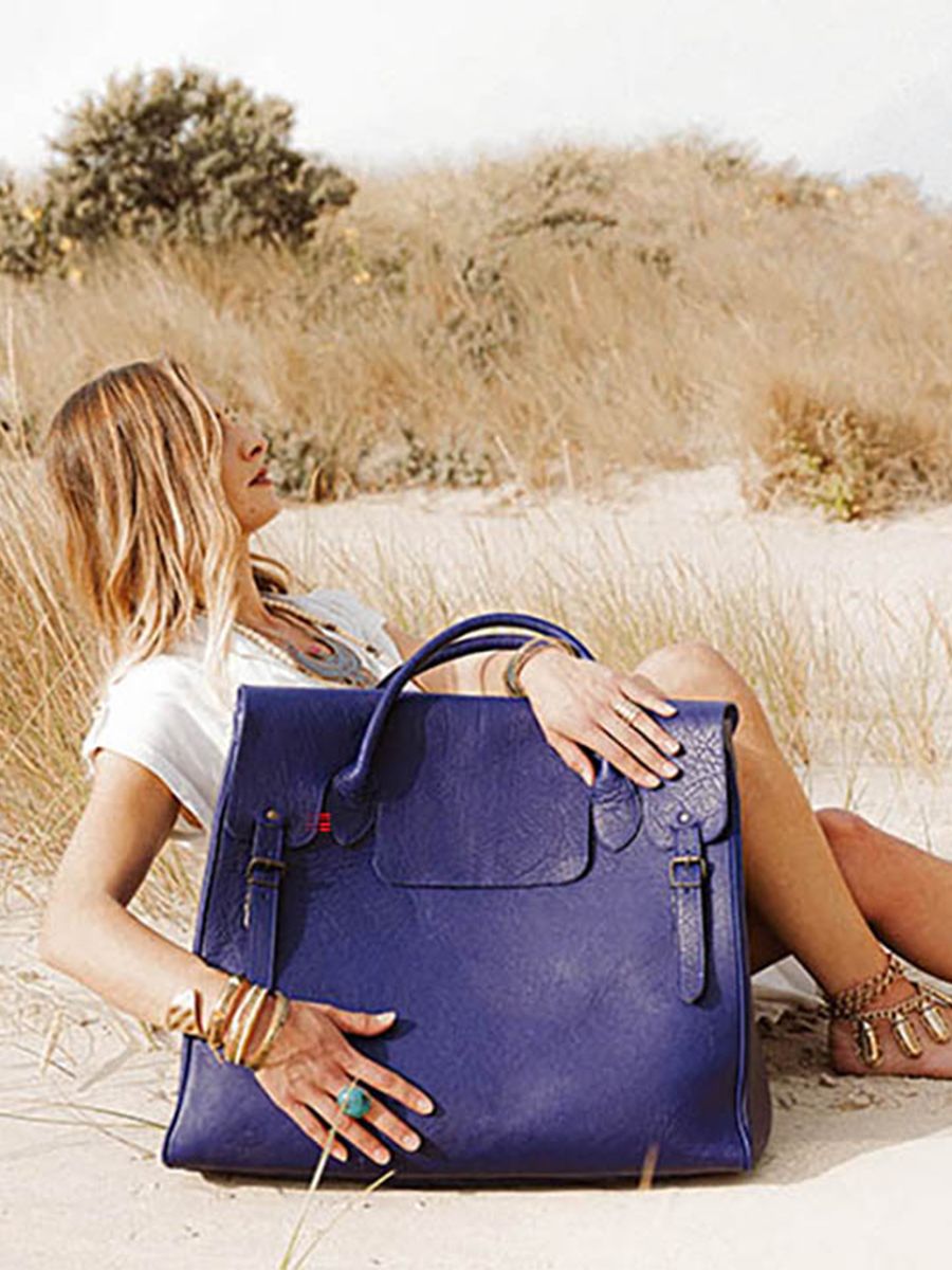 Big leather travel bag sale