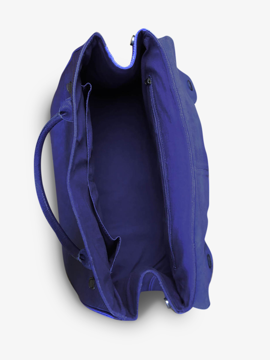 big leather travel bag for men Blue Rouen Delhi Egyptian Blue PAUL MARIUS