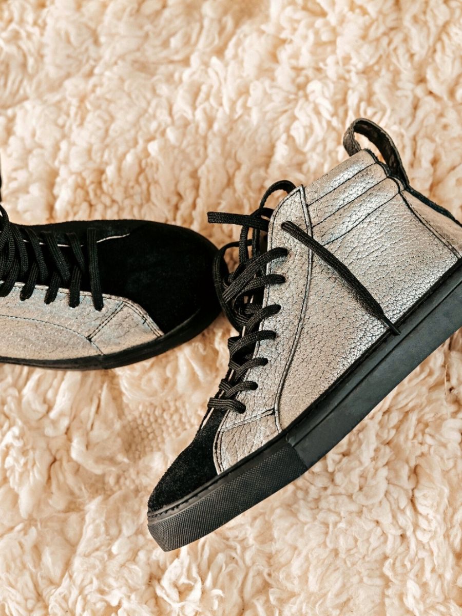 sneakers for women Silver Black PM001 Silver Black PAUL MARIUS