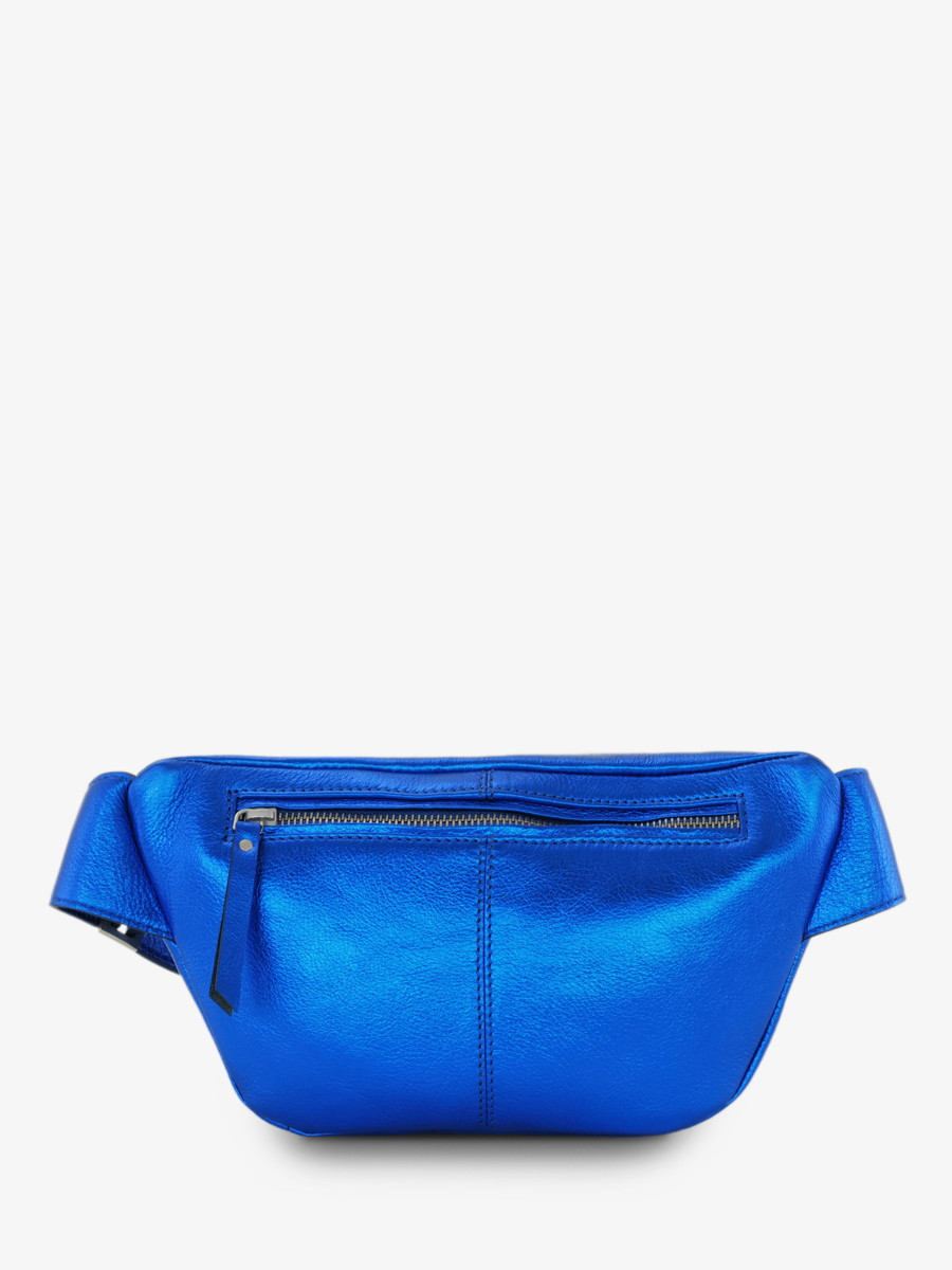 Blue leather fanny pack deals