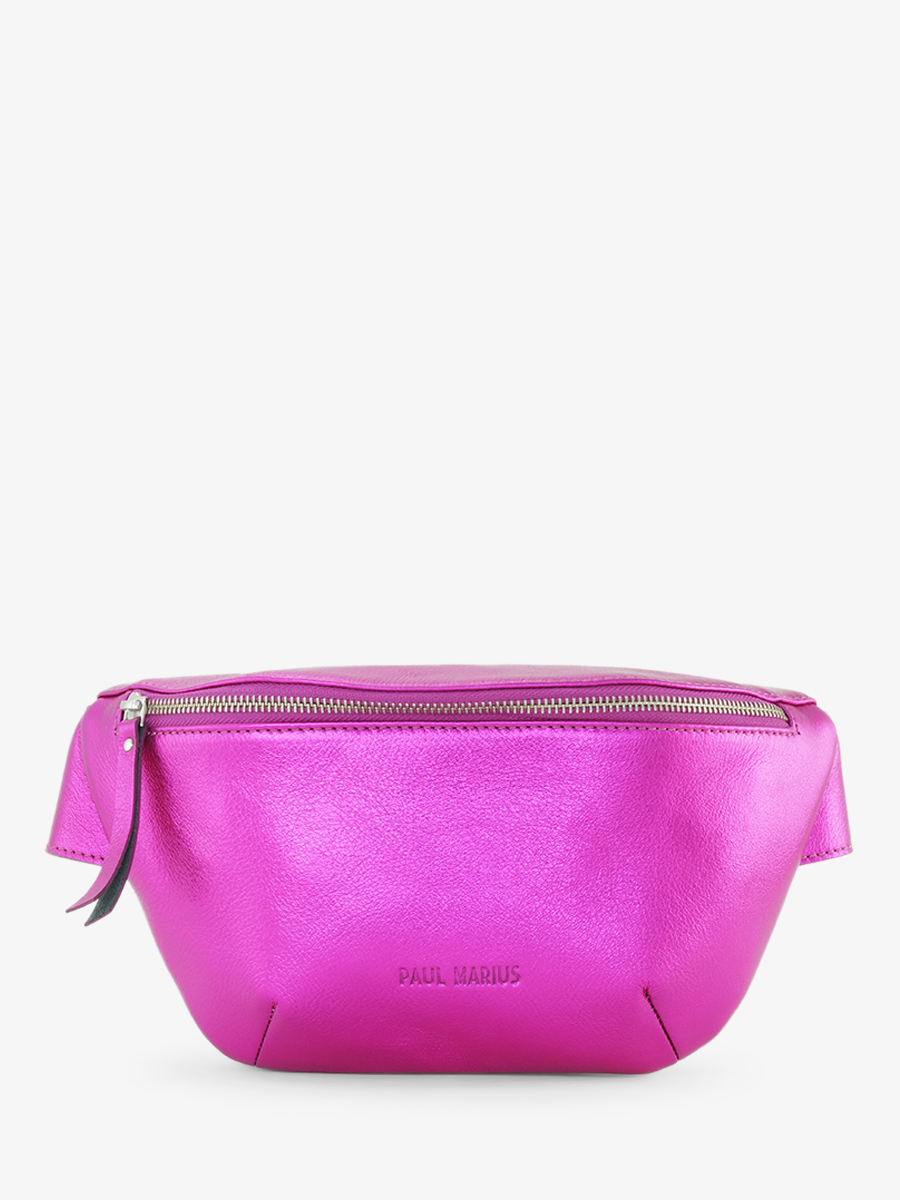 leather-fanny-pack-for-women-pink-front-view-picture-labanane-ultraviolet-paul-marius-3760125357584