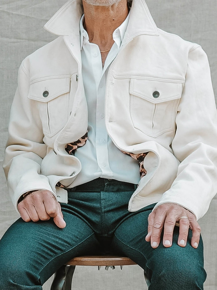 Beige suede jacket hotsell