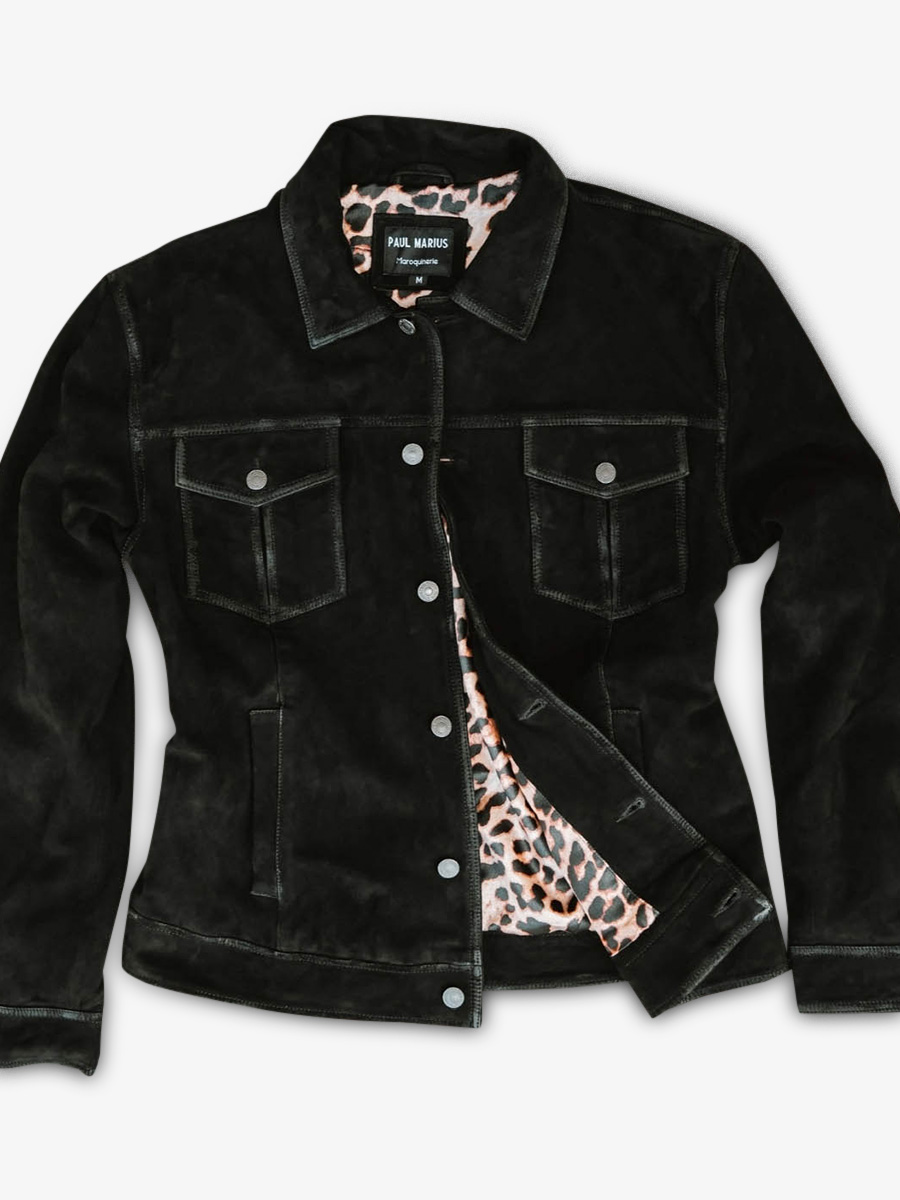 teddy jacket leather and cotton - LeTeddy 50's Noir | PAUL MARIUS