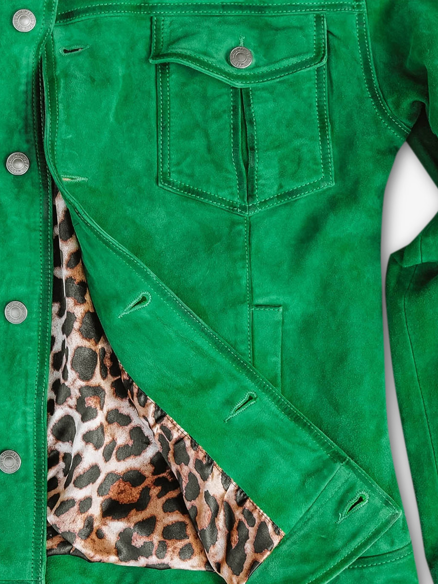 Lime green suede jacket new arrivals