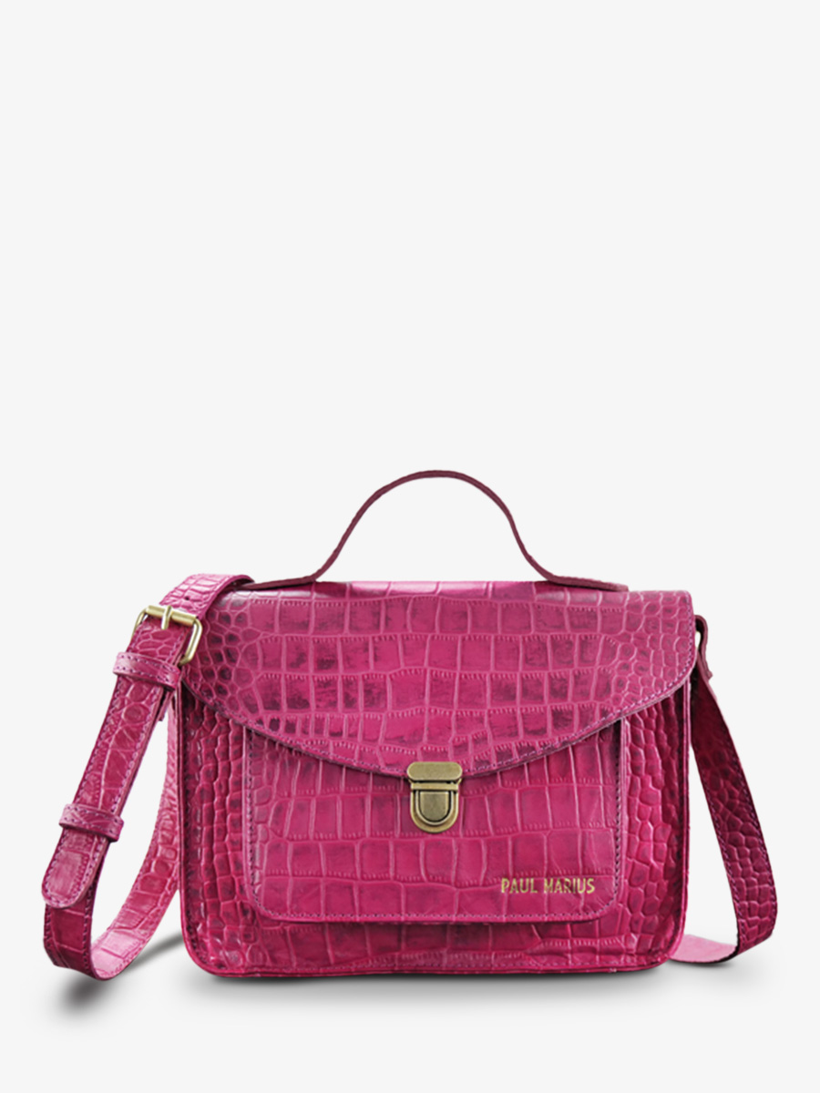leather-hand-bag-for-woman-pink-front-view-picture-mademoiselle-george-alligator-cocktail-tourmaline-paul-marius-3760125355740