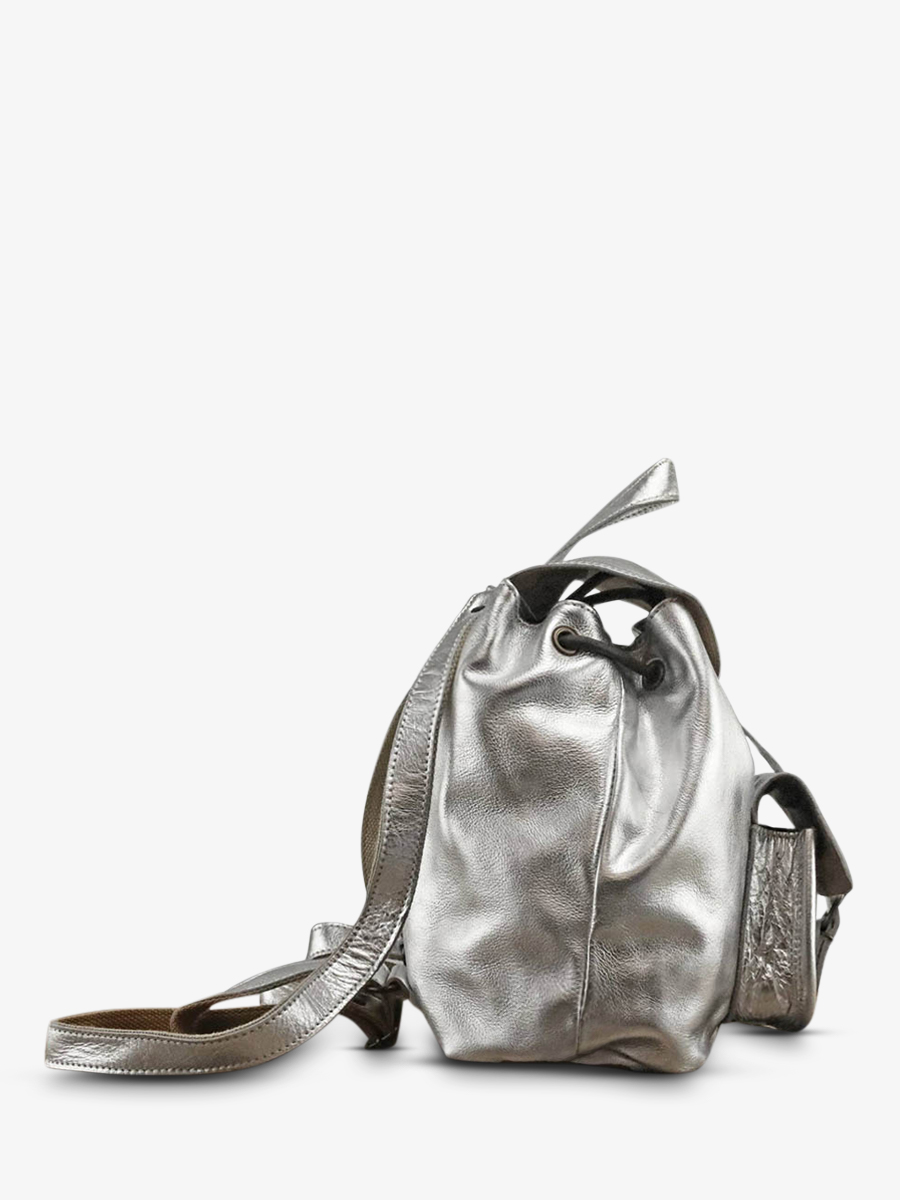 leather-backpak-for-woman-silver-side-view-picture-lebaroudeur-silver-paul-marius-3760125336459