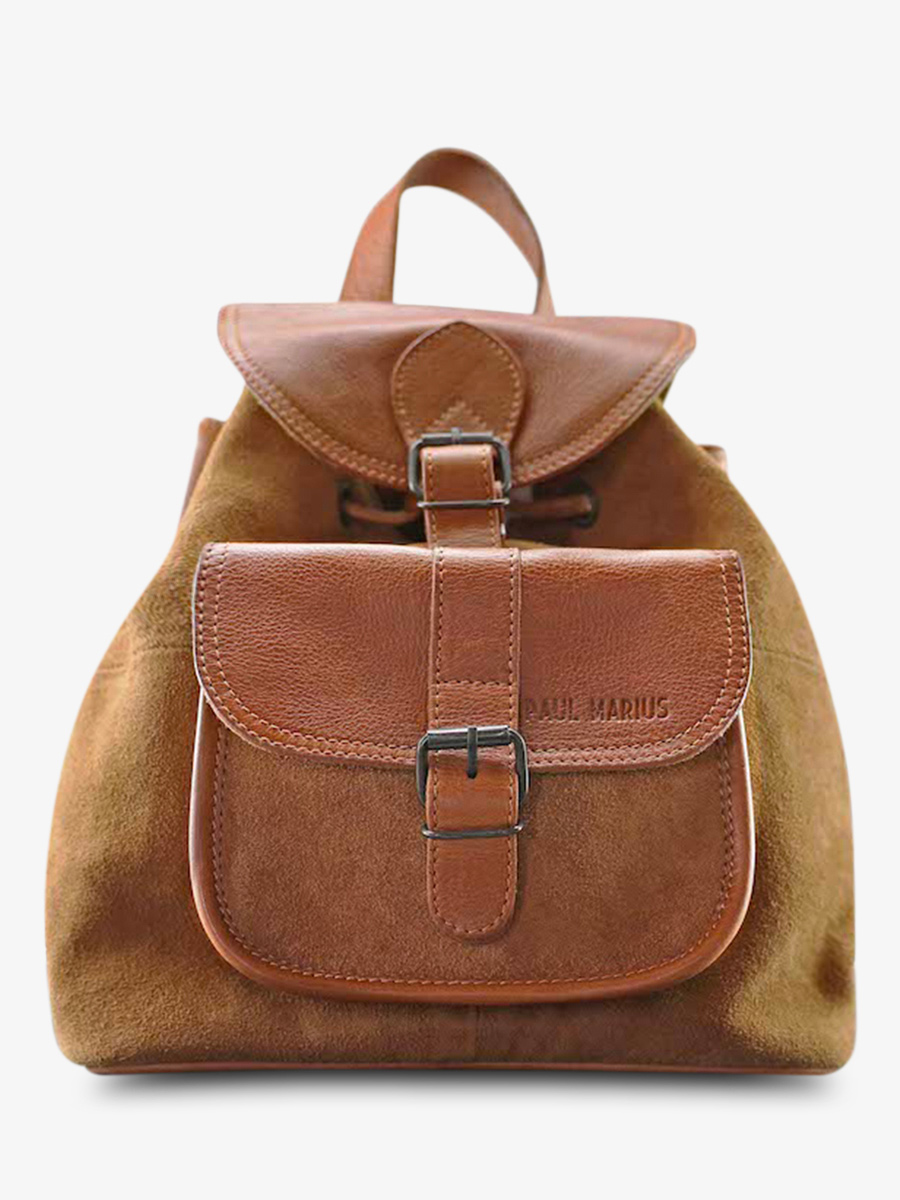 leather-backpak-for-woman-brown-front-view-picture-lebaroudeur-pampa-light-brown-caramel-paul-marius-3760125348988