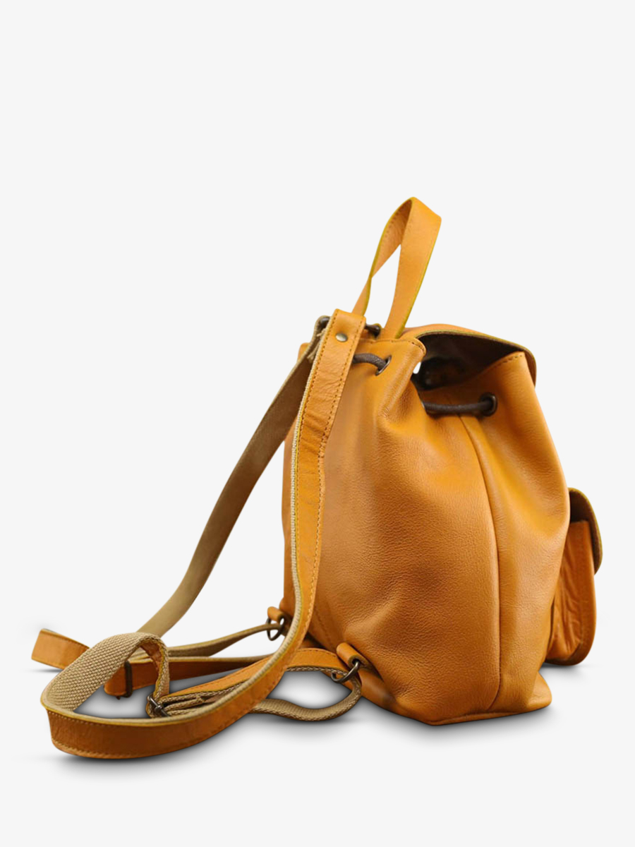 leather-backpak-for-woman-yellow-side-view-picture-lebaroudeur-saffron-paul-marius-3760125336428