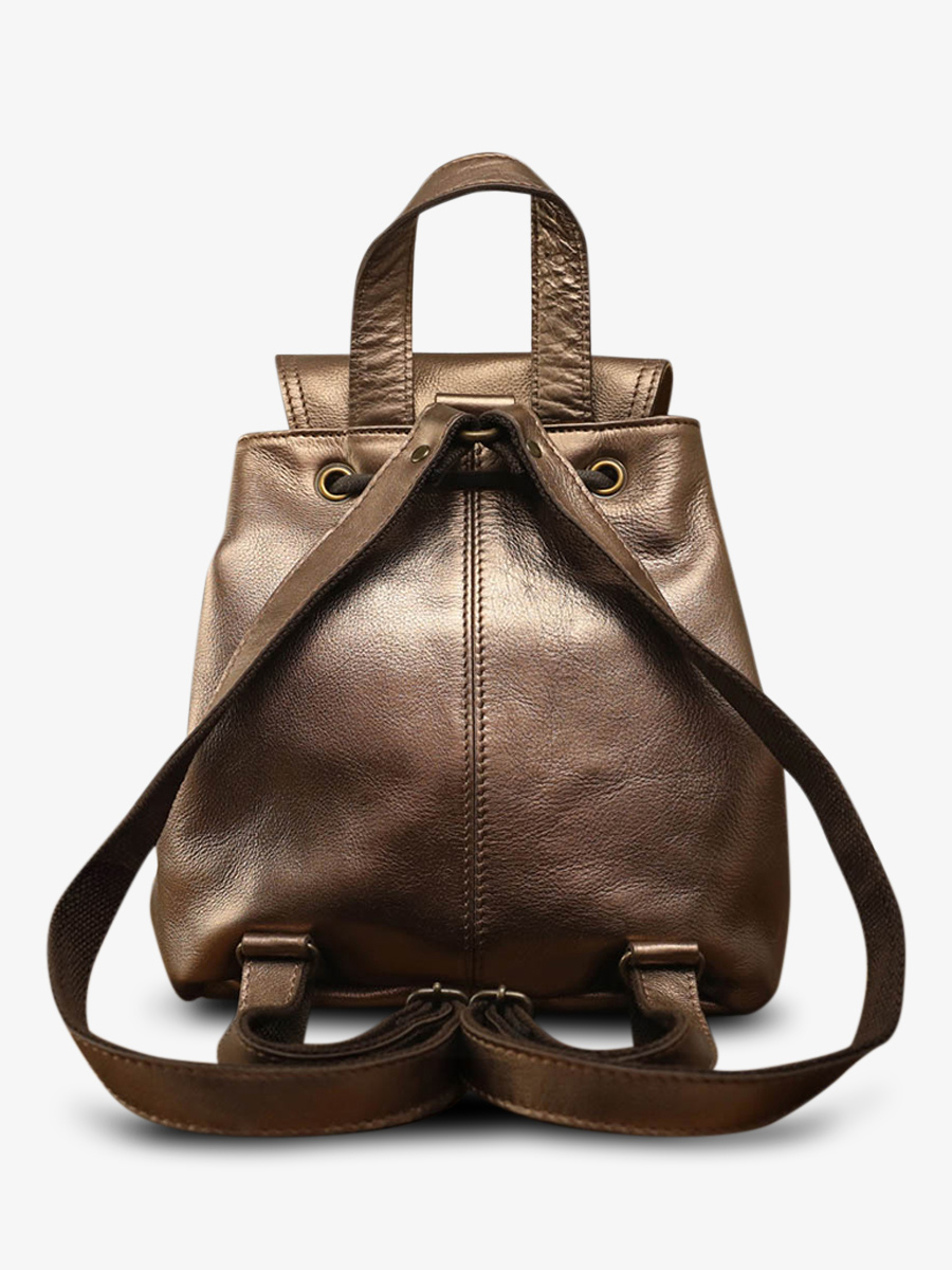 leather backpak for woman Copper LeBaroudeur Copper PAUL MARIUS