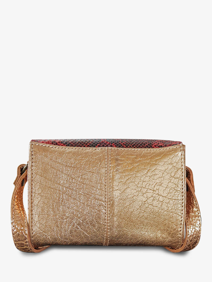 Red Patent Leather Shoulder Bag Le Mini Indispensable Python Garnet Red PAUL MARIUS