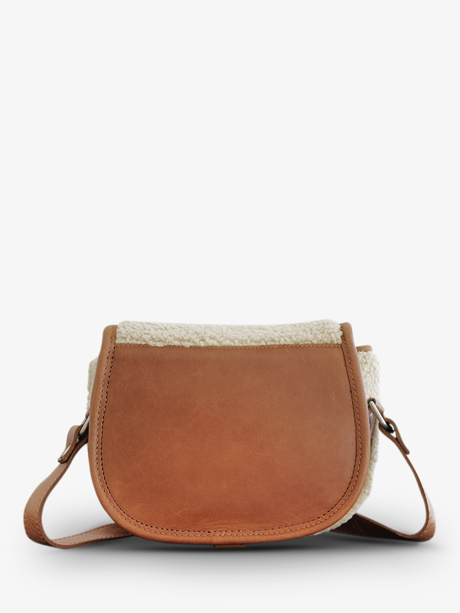 Leather shoulder bag for woman Brown LeBoh mien Himalaya Oil
