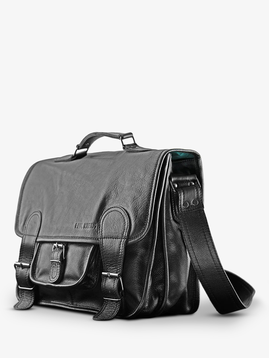 leather document holder Black LeCartable M Black PAUL MARIUS